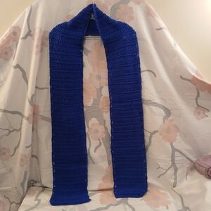 Chic Royal Blue Knit Scarf